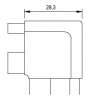 TULIP Gola inner corner of door J profile anodised aluminium