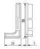 TULIP Gola profile end cap J - open, anodised aluminium R+L