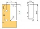 TULIP Gola I door J profile 4,1m,  anodised aluminium