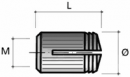 Impact dowel BU08-M4x10/5.2mm brass