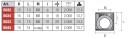 Roller nut BO34-M8 15x14mm