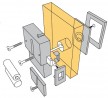 LEHMANN Electronic lock with keyboard M400 TA RAL9006