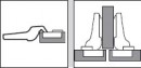 BLUM 71M2680 semi-overlay to be pressed 100°
