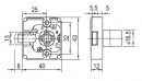 LEHMANN Furniture lock with arrow 584 right