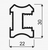 SEVROLL 02713 Julia II handle profile, 2,7m silver