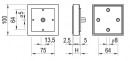 Furniture leg 704R height 50mm gray RAL9006