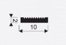 SEVROLL 02336 decorative strip S10 3m silver