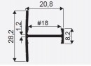 SEVROLL 00199 connecting strip H08/18 3m silver