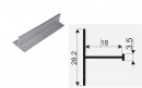 SEVROLL 01710 connecting rail H04/18 3m silver