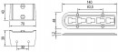 Bed fitting height-adjustable, for fixing a center-beam (Varifix) - set