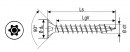 SPAX screw 4x45 countersunk head TXS, W, 4C, MH