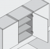 BLUM 91M268E semi-overlay Modul Expando 100°