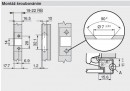 BLUM 70T950A.TL alu full overlay for Tip-on
