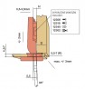 BLUM 75T4100 overlay for glass 94°
