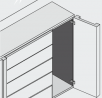 BLUM 71T9550 overlay for thicker door 95°