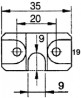 Central lock counterplate for wooden drawers
