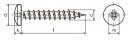StrongFix Screw PZ 4x20 with half round head white zinc PZ2