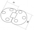 Hinge for folding table nickel