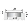 HETTICH 9070138 Knob ABOA d50 brushed stainless steel