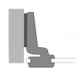 HETTICH 72968 Intermat 9904 T1/26 K16, for glass, inserted