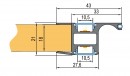 StrongLumio  ALU profile for LED Lucera - white 4000mm + sealing