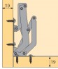 HETTICH 20046 Screw-on hinge 165-130°