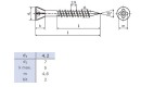 Cetris screw 4.2x55/30 countersunk head zinc yellow