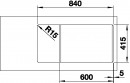 BLANCO 524235 Sink Favum XL 6 S white without eccentric Silgranit