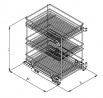 VIBO EGTHM3 tripple basket bottom 300mm with damping