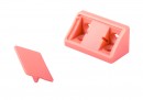 Connecting angle plastic double 42mm black