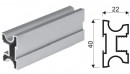 SEVROLL 02379 Master handle profile, 3m silver