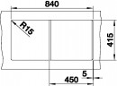 BLANCO 524229 Sink Favum 45 S white without center Silgranit