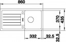 BLANCO 524229 Sink Favum 45 S white without center Silgranit