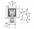 HAWA 14868 sliding interior fitting 120kg bar 4m anodized