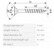 SPAX screw 5x70/41 countersunk head PZ, W, 4C MH, partial thread