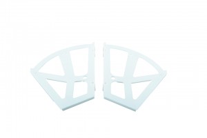 2-row hinged shoe rack, white plastic