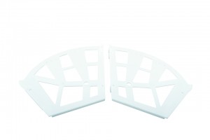 Fittings for lifting shoe rack 3-row, white plastic