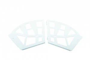 3-row hinged shoe rack, white plastic