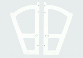 Flip-up shoe rack 1 row, white plastic