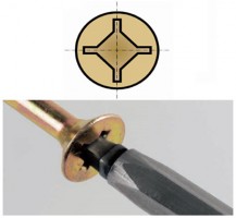 Screw Uniquadrex 4.5x60 countersunk head zinc yellow