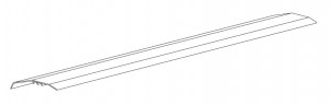 TERNO Star external cover profile art.2126 plastic gray 1.5m