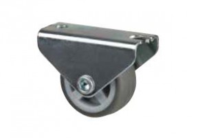 StrongCastors Castor 30 mm, grey, fixed, softened tread