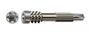 SPAX screw 5x44 terrace in aluminum cylindrical head, silver