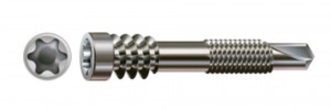 SPAX screw 5x48 terrace in aluminum cylindrical head, silver