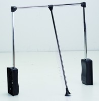 StrongWire Tiltable wardrobe rod 890-1240mm black/chrome