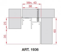 TERNO bottom profile 1936/A 3m anodized