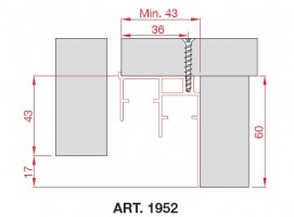 TERNO bottom profile 1952/A 3m anodized