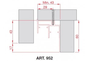 TERNO bottom profile 952 / A 3m anodized