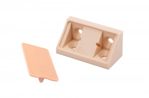 Connecting angle plastic double 42mm birch