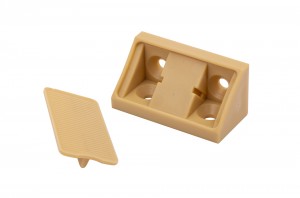 Connecting angle plastic double 42 mm light oak
